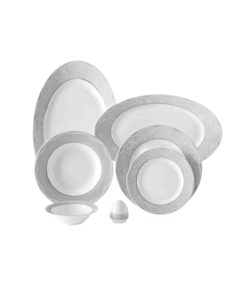 سرویس غذاخوری28 پارچه چینی زرین ایران مدل ایزابل پلاتینی درجه یک