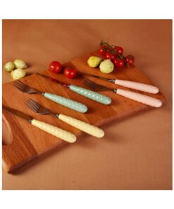 Alternative view of ست کارد و چنگال میوه خوری 12 پارچه ام جی اس مدل دسته رنگی