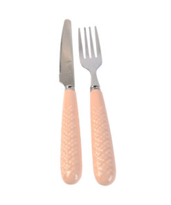 ست کارد و چنگال میوه خوری 12 پارچه ام جی اس مدل دسته رنگی