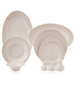 سرویس غذاخوری 35 پارچه چینی زرین ایران سری شهرزاد مدل سان رایز درجه یک