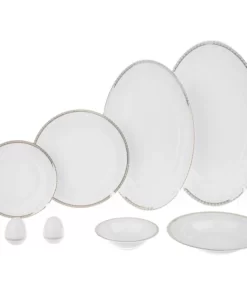 سرویس چینی 28 پارچه غذاخوری چینی زرین  سری ایتالیا اف مدل ریوا درجه عالی