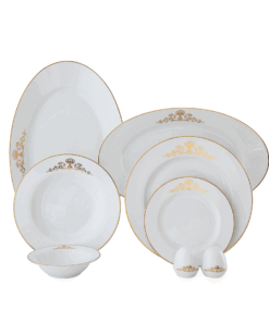 سرویس غذا خوری چینی زرین طرح کوئین طلایی درجه یک